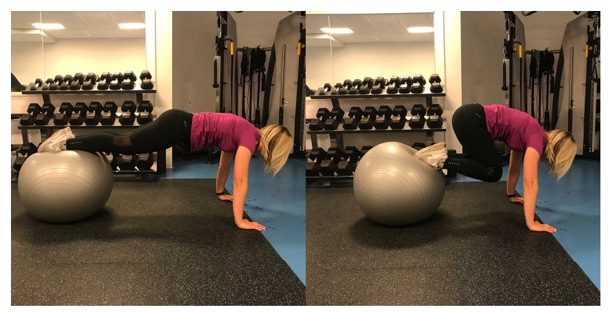 Planke på ball - klinisk ernæringsfysiolog Anne Marie Skjølsvik