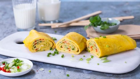 Koeransk omlettrull sunn OL snacks klinisk ernæringsfysiolog Anne Marie Skjølsvik