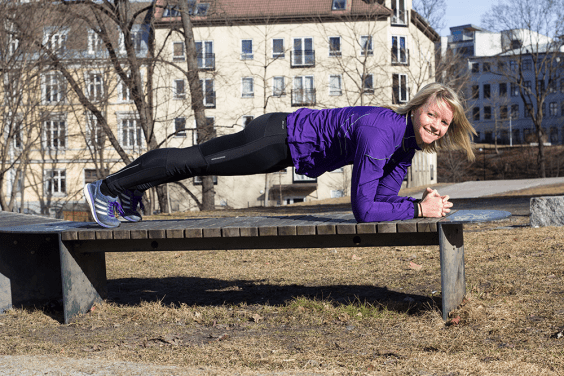 Planken - tips til styrketrening ute - klinisk ernæringsfysiolog Anne Marie Skjølsvik